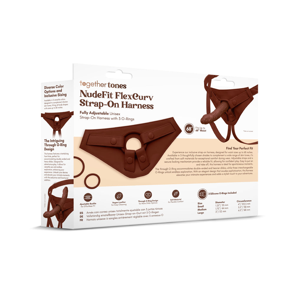 Together Tones NudeFit FlexCurv Strap-On Harness Dark