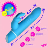 BANG! Silicone Rabbit Vibrator Blue