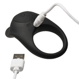 BANG! Vibrating Silicone Cock Ring Black