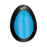 BANG! Thrusting & Vibrating Silicone Butt Plug Blue