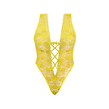 Magic Silk Daffodil Dreams Teddy with Snap Crotch Yellow L/XL