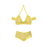 Magic Silk Daffodil Dreams Bardot Sleeve Halter Top & Boy Short Set Yellow Queen Size