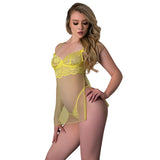 Magic Silk Daffodil Dreams Babydoll & G-Set Yellow S/M