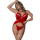 Magic Silk Rush Merry Widow & Panty Set Red Queen Size