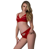 Magic Silk Rush Bra & Panty Set Red L/XL
