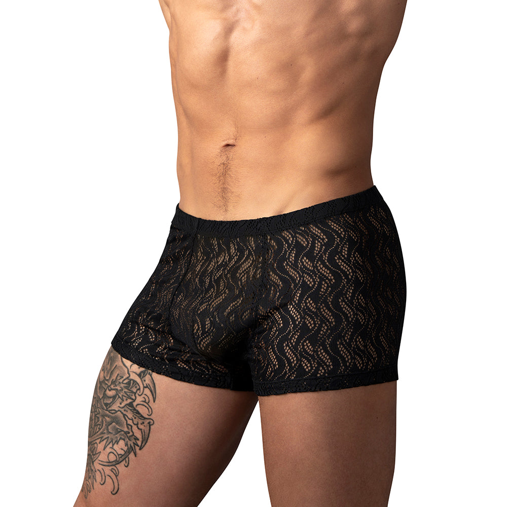 Male Power Ripple Pouch Short Black S