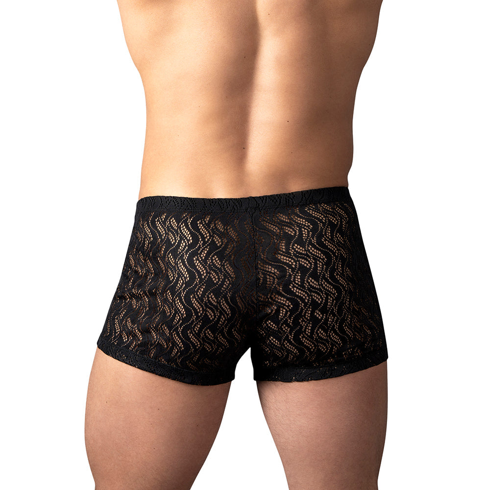 Male Power Ripple Pouch Short Black L