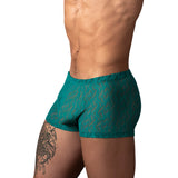 Male Power Ripple Pouch Short Teal XL