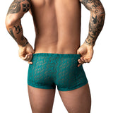 Male Power Ripple Pouch Short Teal XL