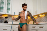 Male Power Ripple Moon Jock Teal S/M