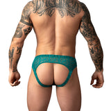 Male Power Ripple Moon Jock Teal L/XL