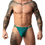 Male Power Ripple Micro V String Teal L/XL