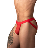 Male Power Mesh 2.0 Strappy Ring Jock Red L/XL