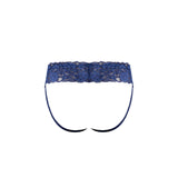 Male Power Sassy Lace Skirt Jock Navy S/M