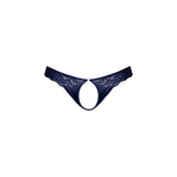 Male Power Sassy Lace Open Ring Thong Navy S/M
