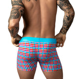 Male Power So Cumfy Gingham Boxer Brief Turquoise XL