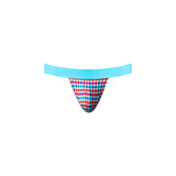 Male Power So Cumfy Gingham Jock Turquoise S/M