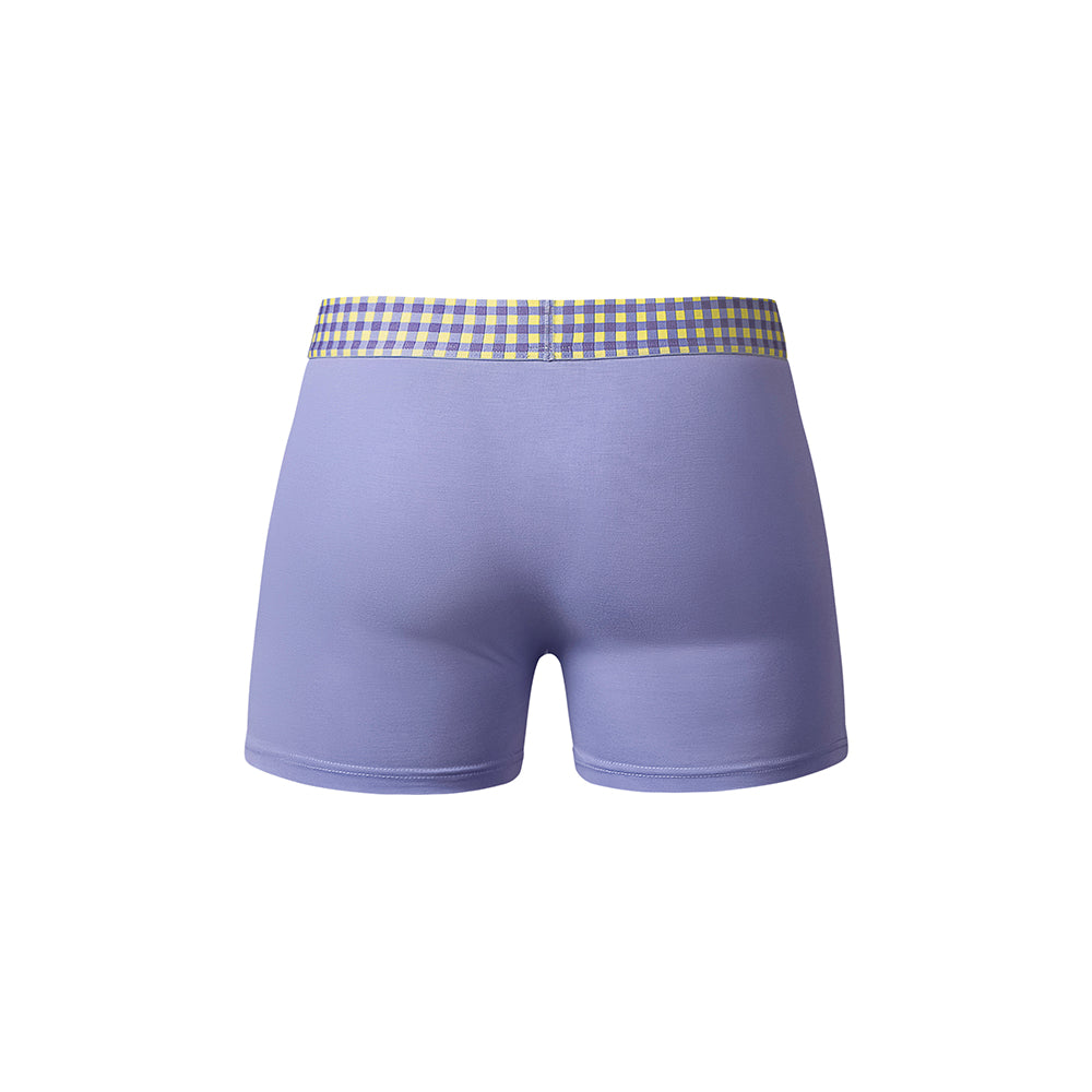 Male Power So Cumfy Gingham Boxer Brief Purple S