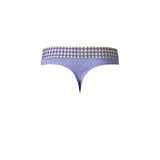 Male Power So Cumfy Gingham Thong Purple S/M