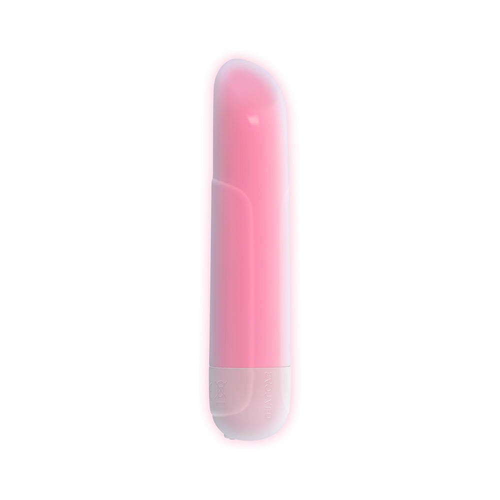 Evolved Shine On Glowing Pink Vibrating Bullet White/Pink
