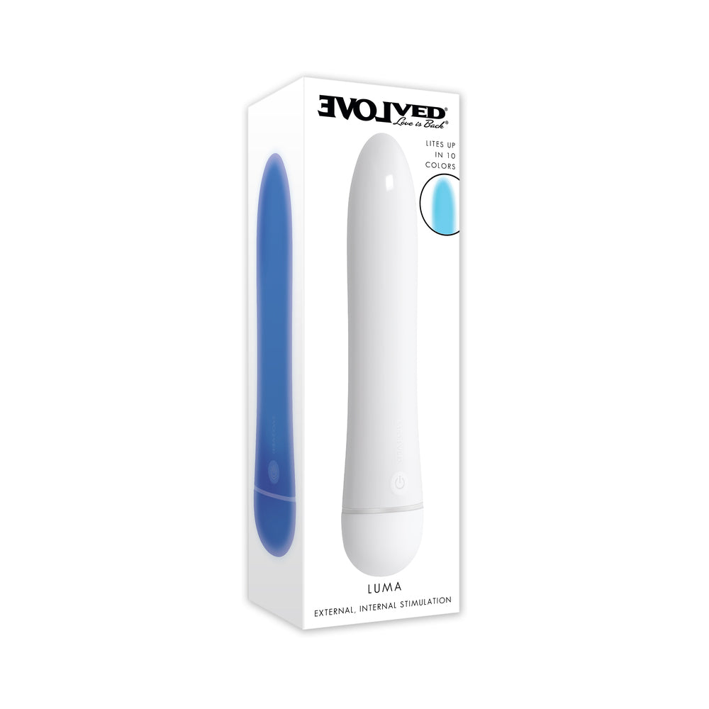 Evolved Luma Glowing Vibrator White/Multi-Color