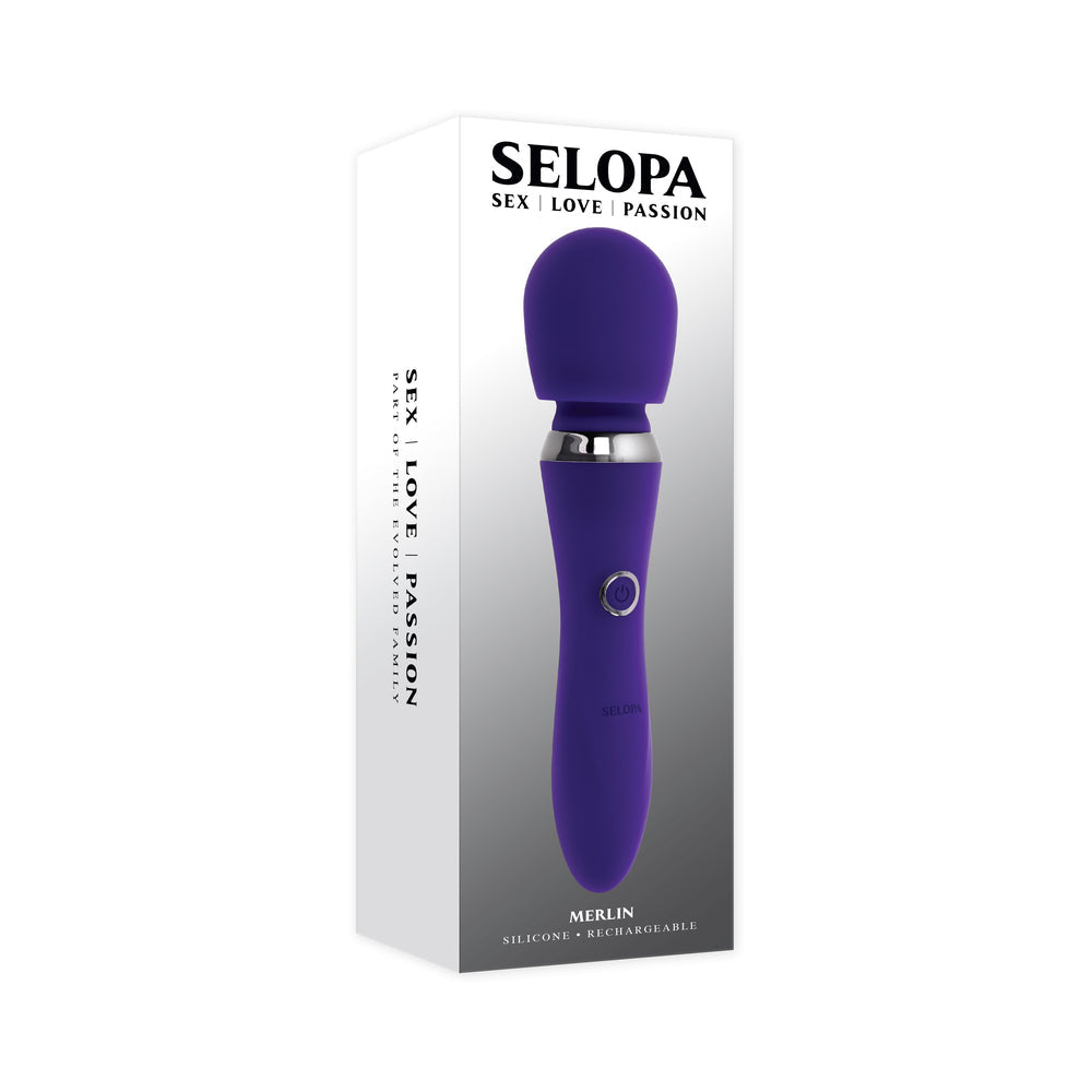 Selopa Merlin Powerful Wand Vibrator Purple