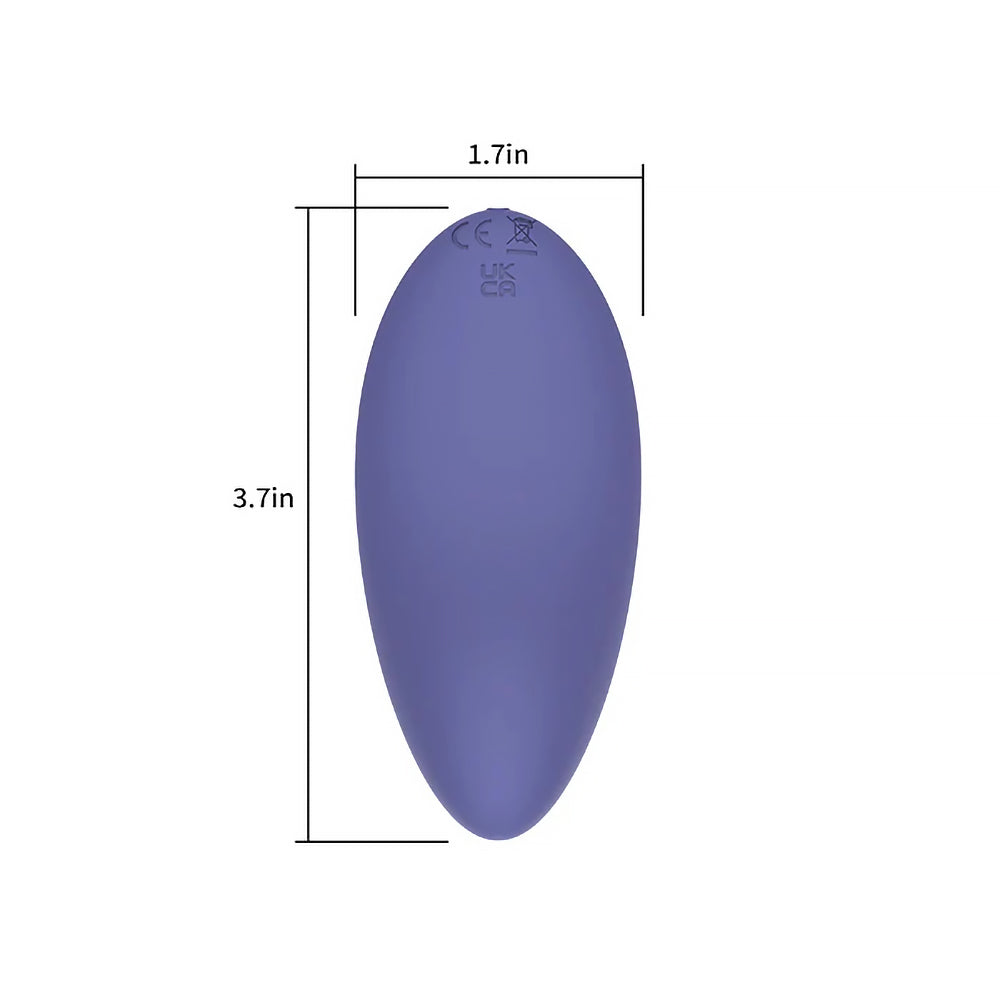 Spectrum Essentials Rechargeable Silicone Compact External Vibrator Purple