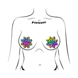 Pastease Rainbow Cheetah Leopard Print Petal Breast Pasties