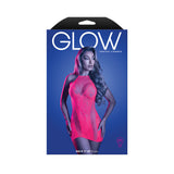 Fantasy Lingerie Glow Back It Up Halter Dress in Floral Knit and Fishnet O/S