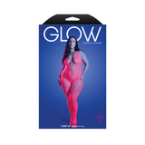 Fantasy Lingerie Glow Turn Up Bodystocking with Back Cut-Out Detail Queen Size