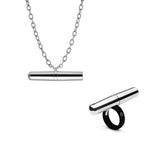 Crave Tease Collection (Necklace + Ring) Silver