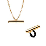 Crave Tease Collection (Necklace + Ring) Gold