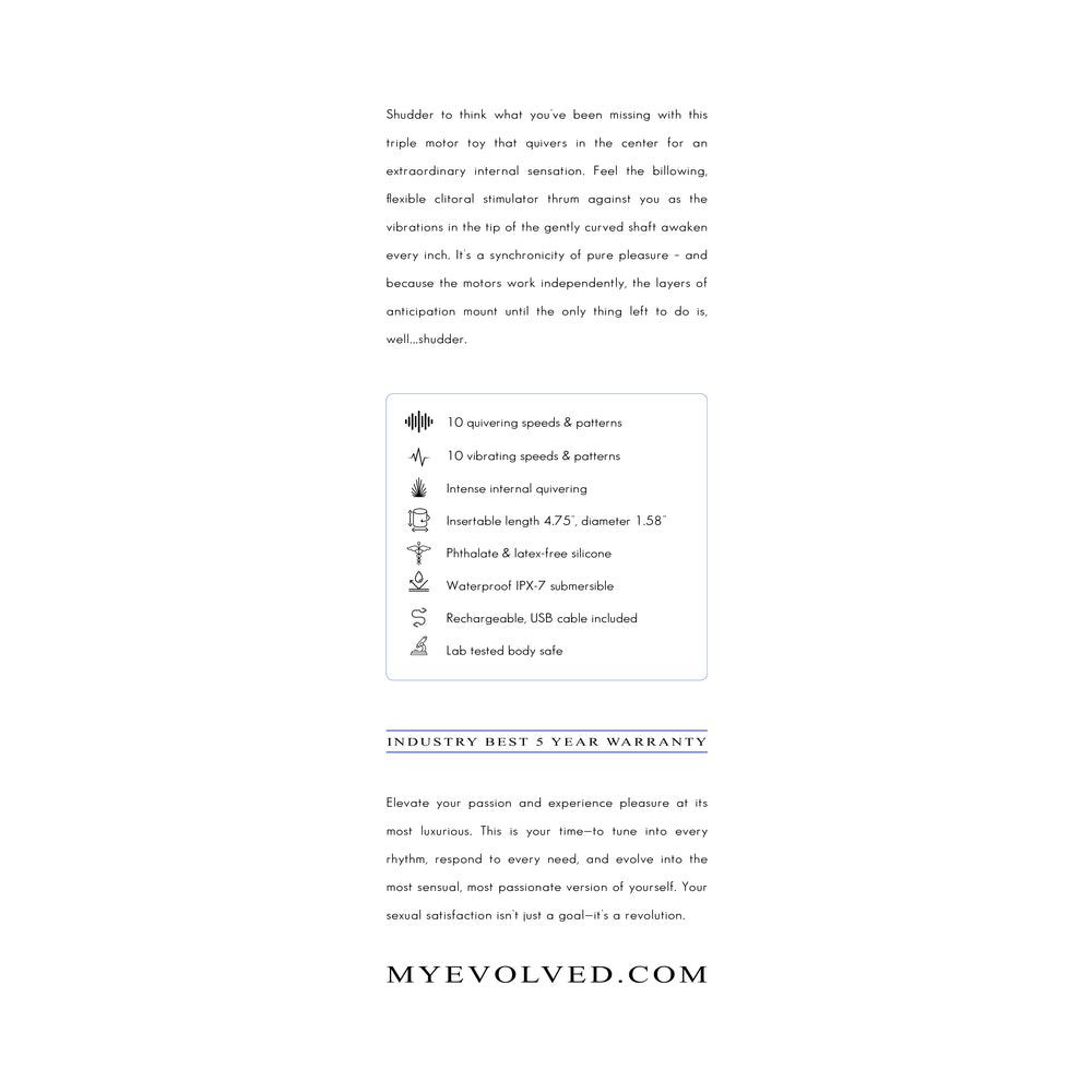 Evolved Shudder Quivering Nub Dual Stimulator