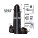 Fantasy X-Tensions Vibrating Real Feel Extension 2 in. Black