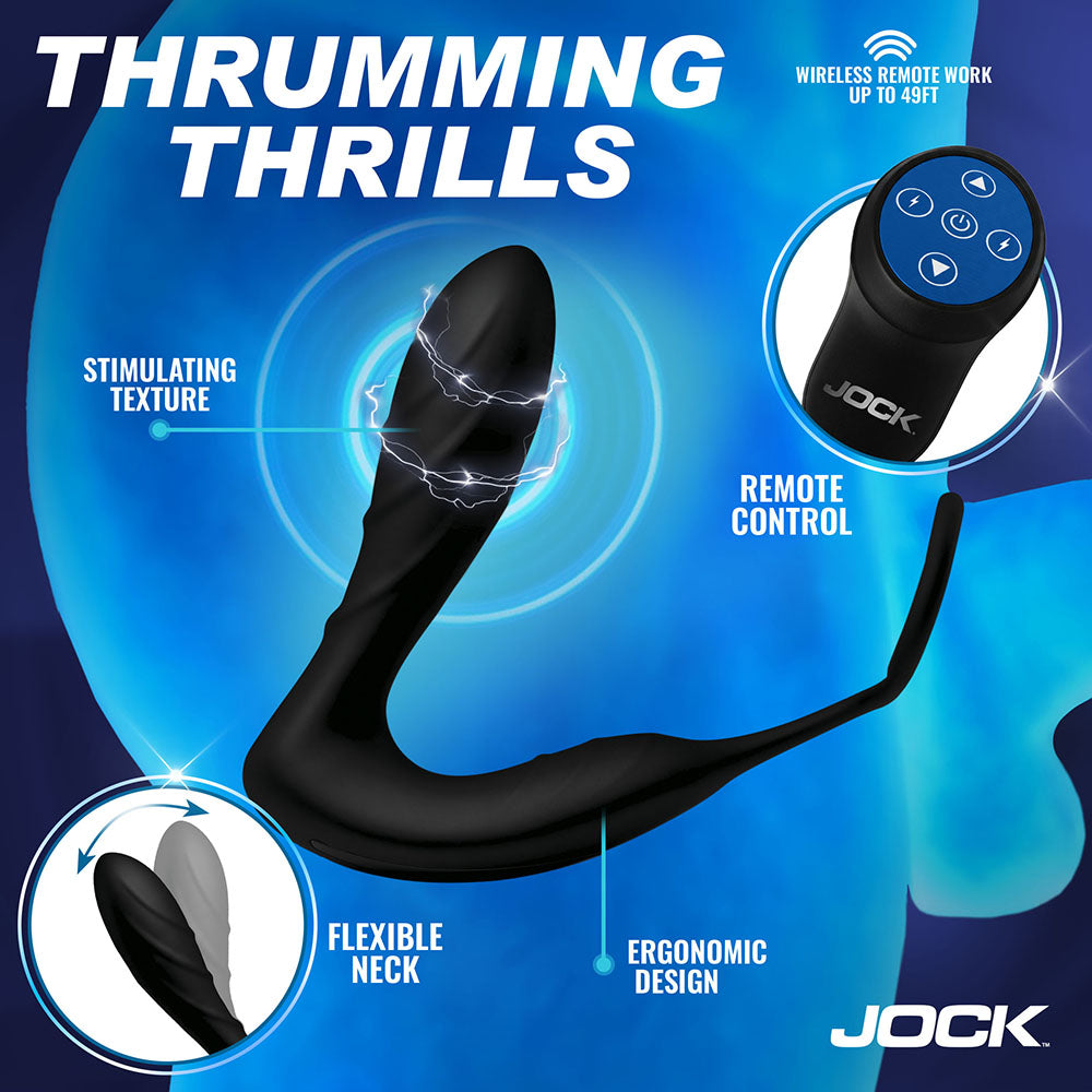 JOCK Electro Shockwave E-Stim Anal Plug w/ C-Ring