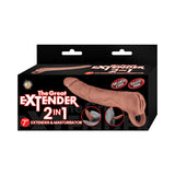 The Great Extender 2 in 1 Extender&Masturbator 7in Brown