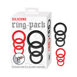 Silicone Ring 6 Pack Red&Black