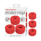 Super Stretchy Stroker Rings 3 Pack Red