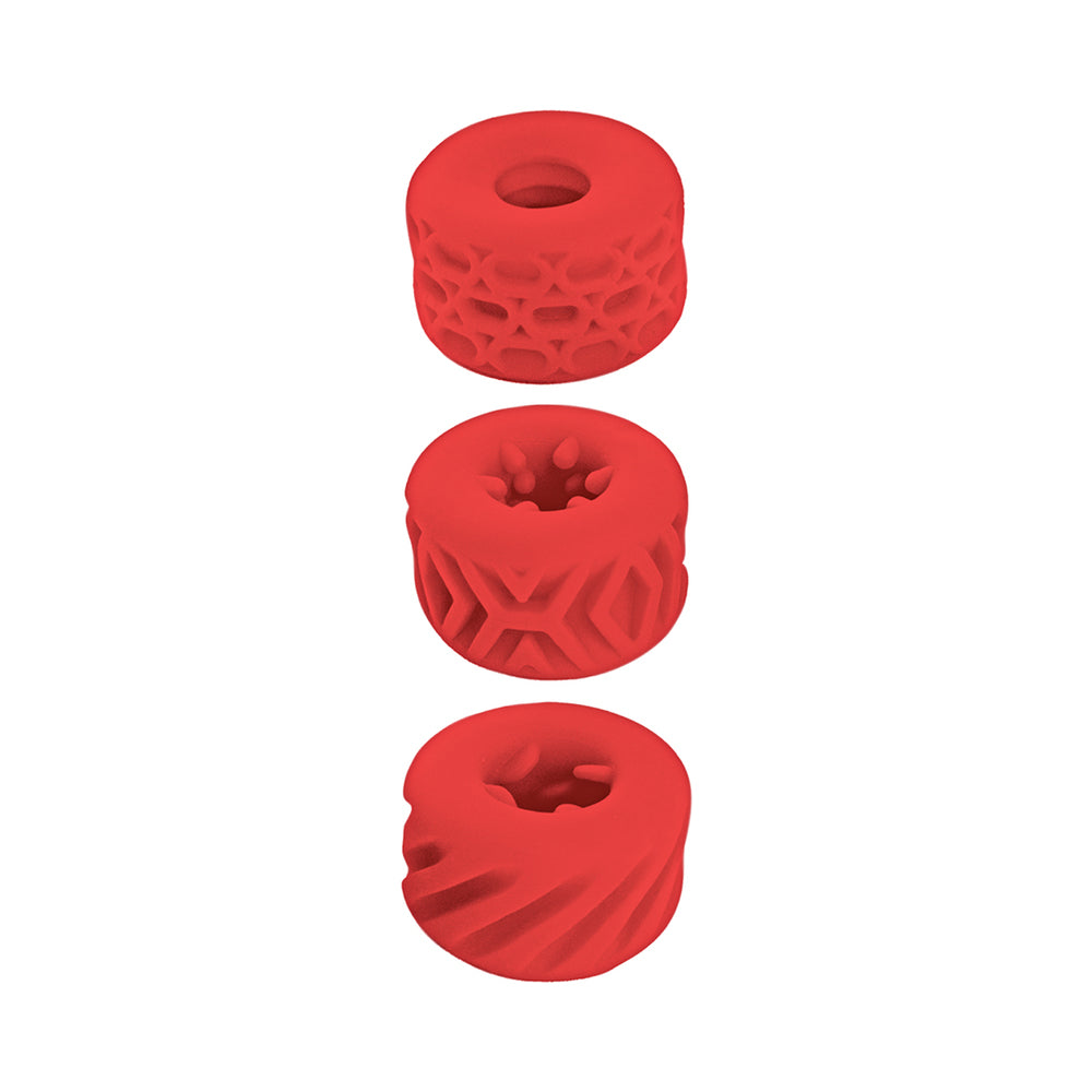 Super Stretchy Stroker Rings 3 Pack Red