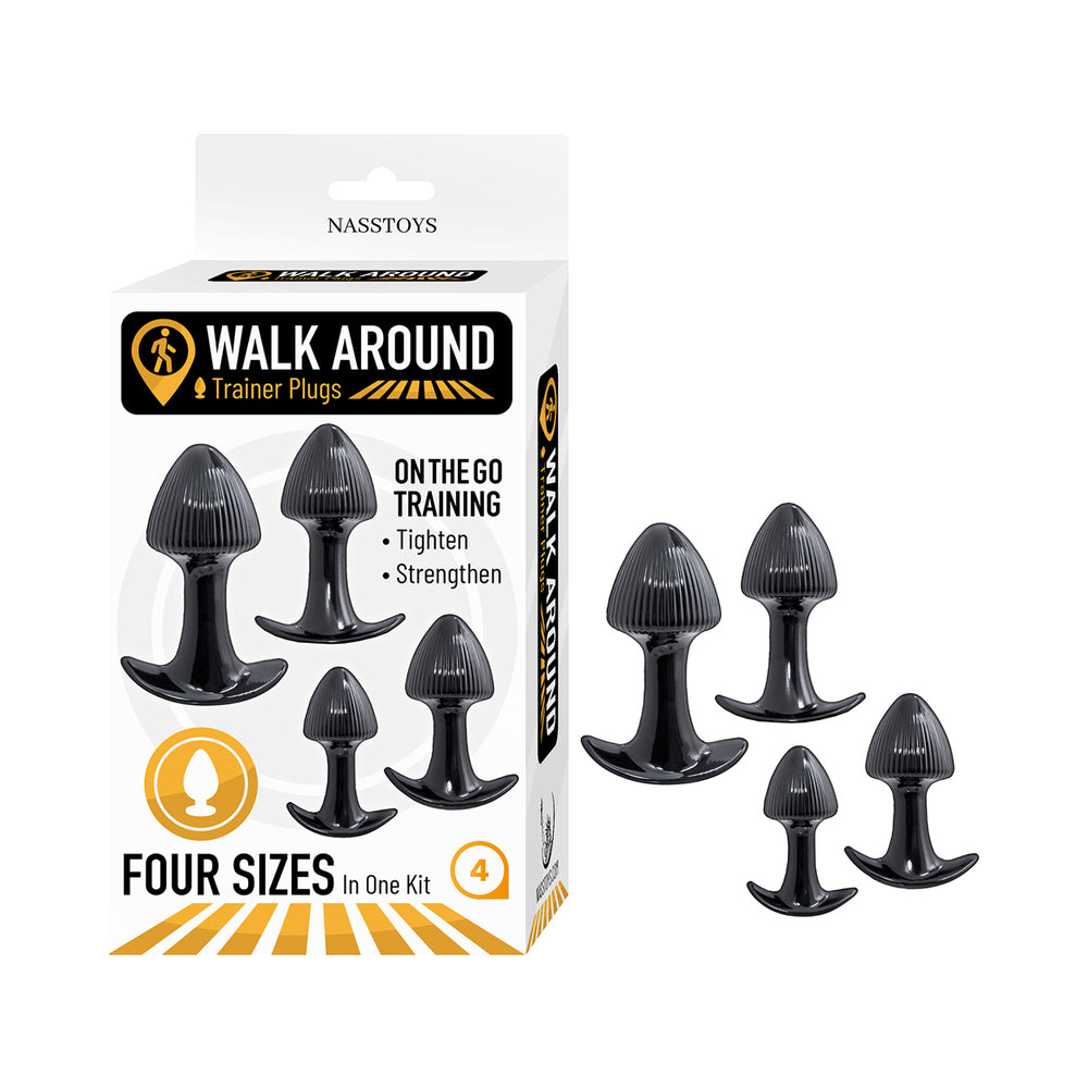 Walk Around Trainer Plugs 4-Piece Set Black
