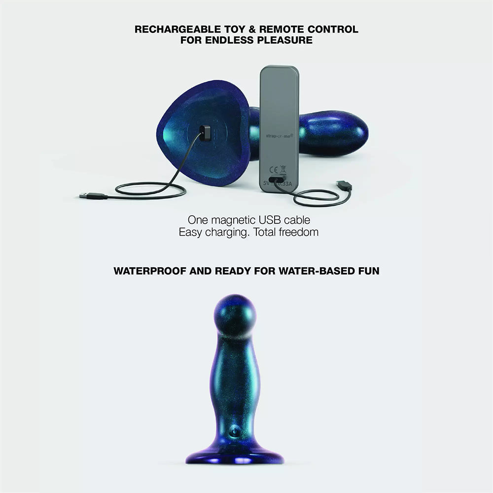 Strap-On-Me Fingering & Vibrating Dildo M Blue