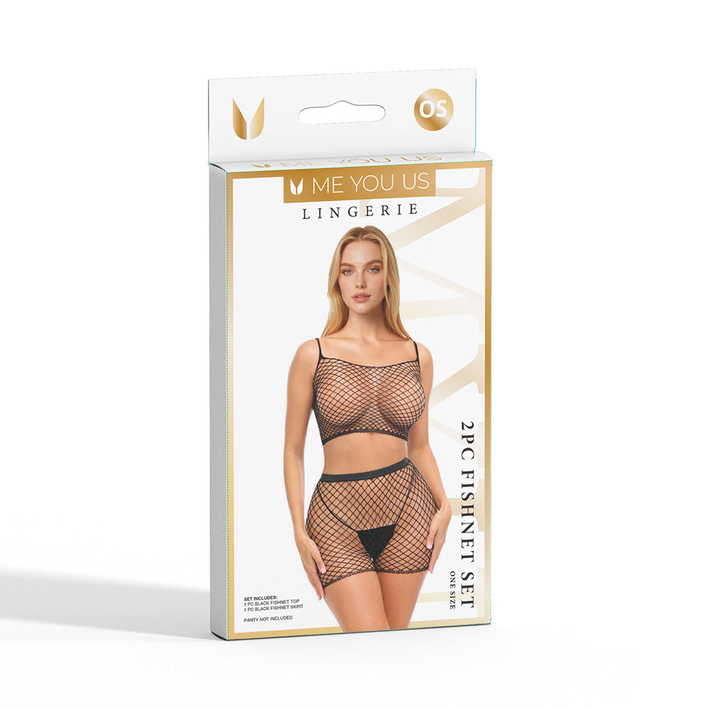 Me You Us Fishnet 2-Piece Set O/S