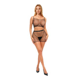 Me You Us Fishnet Mini Dress Black O/S
