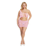 Me You Us Lace 2-Piece Set Pink Queen Size