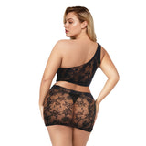 Me You Us Lace 2-Piece Set Black Queen Size
