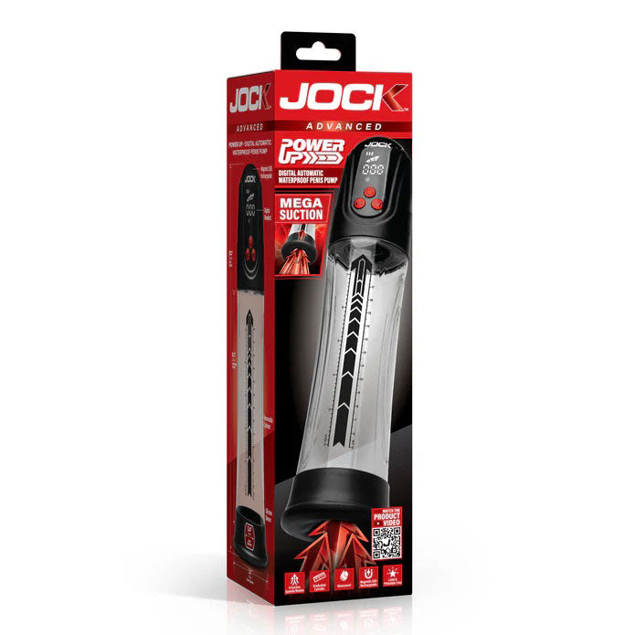 Power Up Digital Automatic Waterproof Penis Pump - Clear