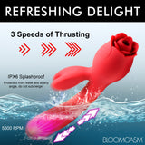 Blooming Bunny Sucking & Thrusting Silicone Rabbit Vibrator