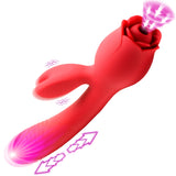 Blooming Bunny Sucking & Thrusting Silicone Rabbit Vibrator