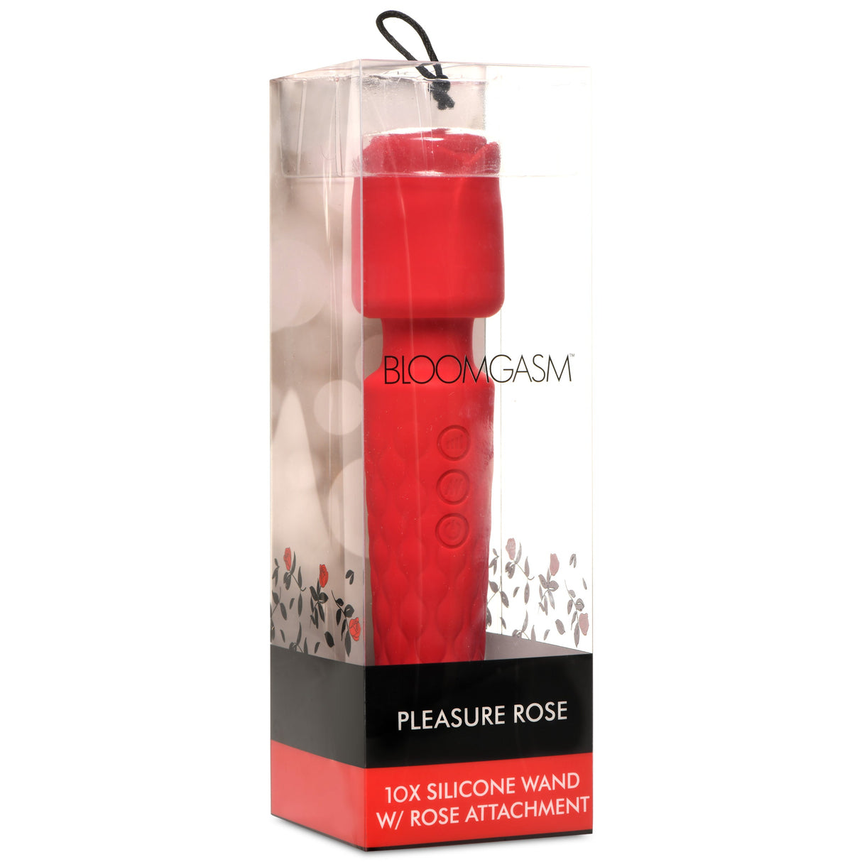 Pleasure Rose 10X Silicone Wand w/ Rose Attachment