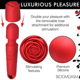 Pleasure Rose 10X Silicone Wand w/ Rose Attachment